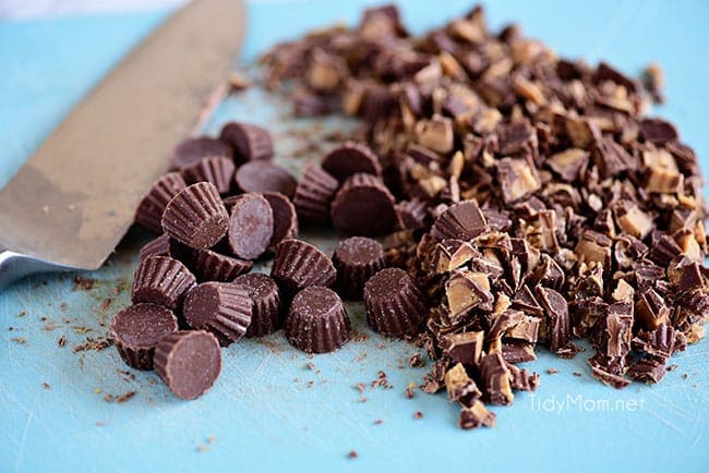 Chopped Reese's Peanut Butter Cup Minis for Blowout Cookies