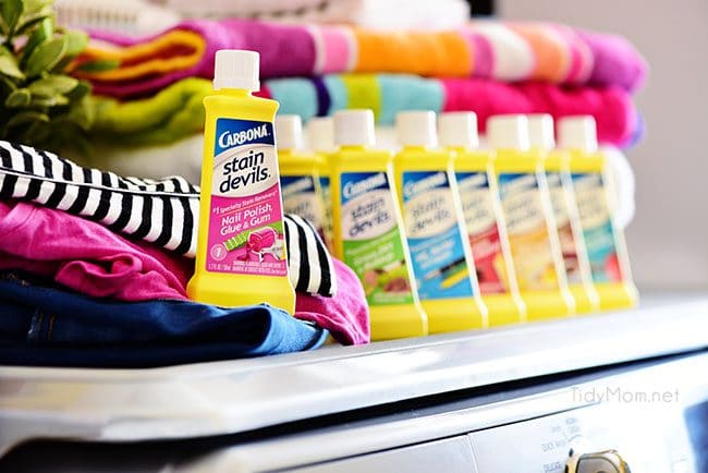 Laundry Hacks - specialty stain remover for specific stains use CarbonaⓇ Stain Devils