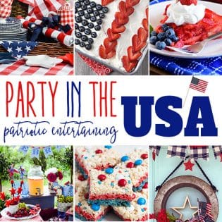 It’s almost time for the 4th of July and you know what that means… From here on out every day is a Party in the USA! With these exceptional patriotic themed entertaining ideas and recipes your holiday weekend will be nothing short of a party our founders would be proud of. Find all the details at TidyMom.net #4thofJuly #july4 #memorialday #patriotic #redwhiteblue #entertaining #party