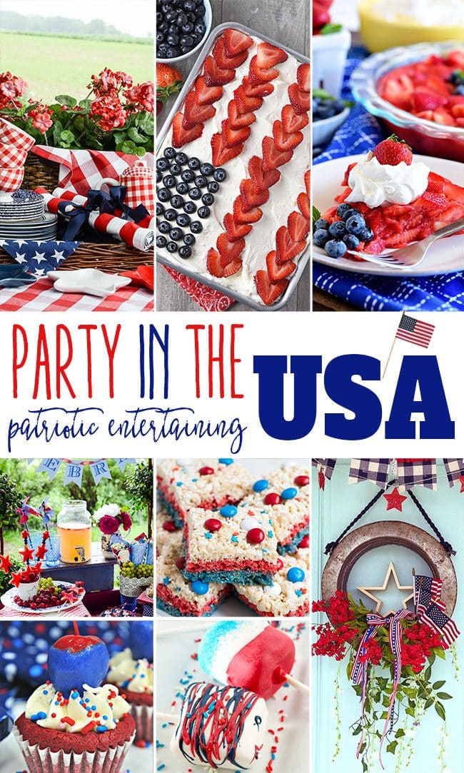 It’s almost time for the 4th of July and you know what that means… From here on out every day is a Party in the USA! With these exceptional patriotic themed entertaining ideas and recipes your holiday weekend will be nothing short of a party our founders would be proud of. Find all the details at TidyMom.net #4thofJuly #july4 #memorialday #patriotic #redwhiteblue #entertaining #party