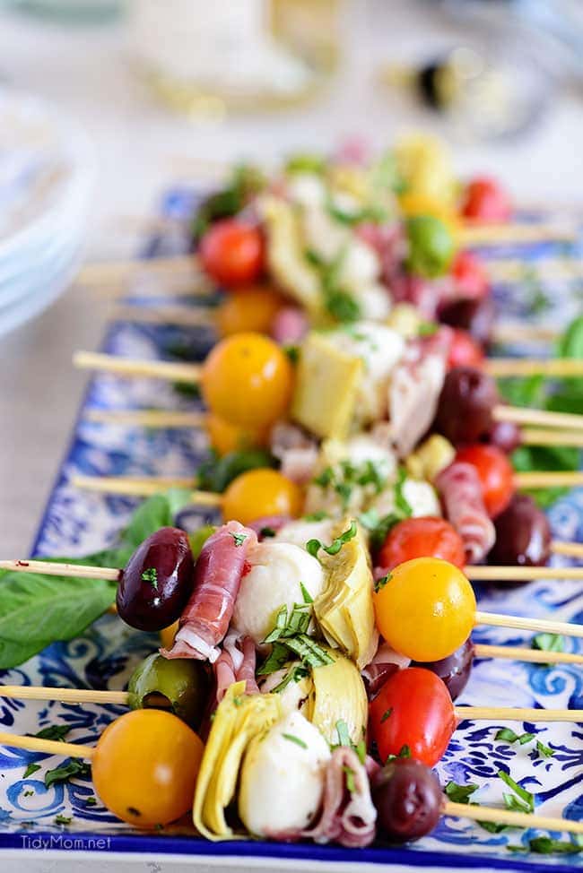 Antipasto Skewers - An easy, impressive party appetizer!