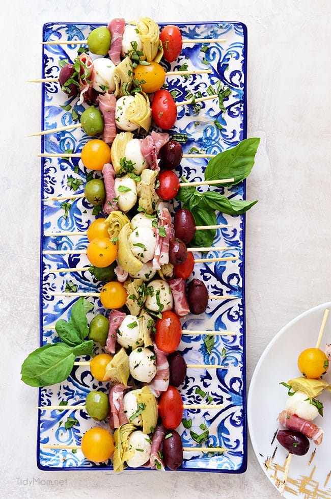 Antipasto Skewers - An easy, impressive party appetizer!