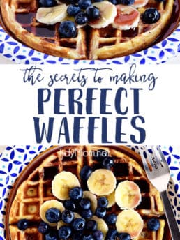 The Secrets you need to know for making PERFECT WAFFLES at home. Get all the details at TidyMom.net