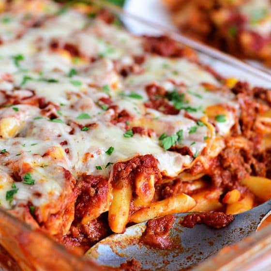 Three Cheese Baked Mostaccioli {VIDEO} - TidyMom®