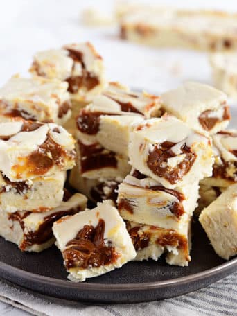 plate of boozed up Baileys Fudge