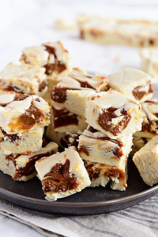 plate of boozed up Baileys Fudge