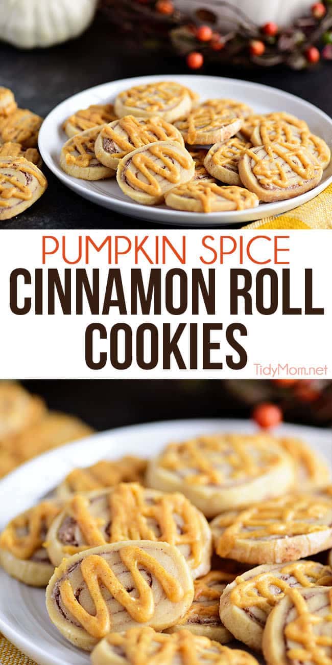 Pumpkin Spice Cinnamon Roll Cookies - TidyMom®