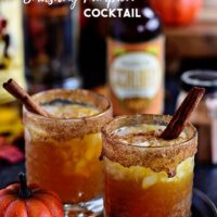 Fall spices, pumpkin ale, and equal parts spiced rum and butterscotch Schnapps makes this Smashing Pumpkin Cocktail the best thing to hit your cocktail glass this fall! Get the full recipe at TidyMom.net