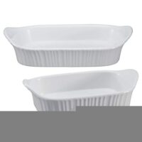 Corningware French White Rectangular Baking Dishes - 2 Piece Value Pack - 1 Each: 1 Quart, 2 Quart