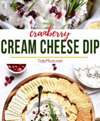 Cranberry Cream Cheese Dip photo collage
