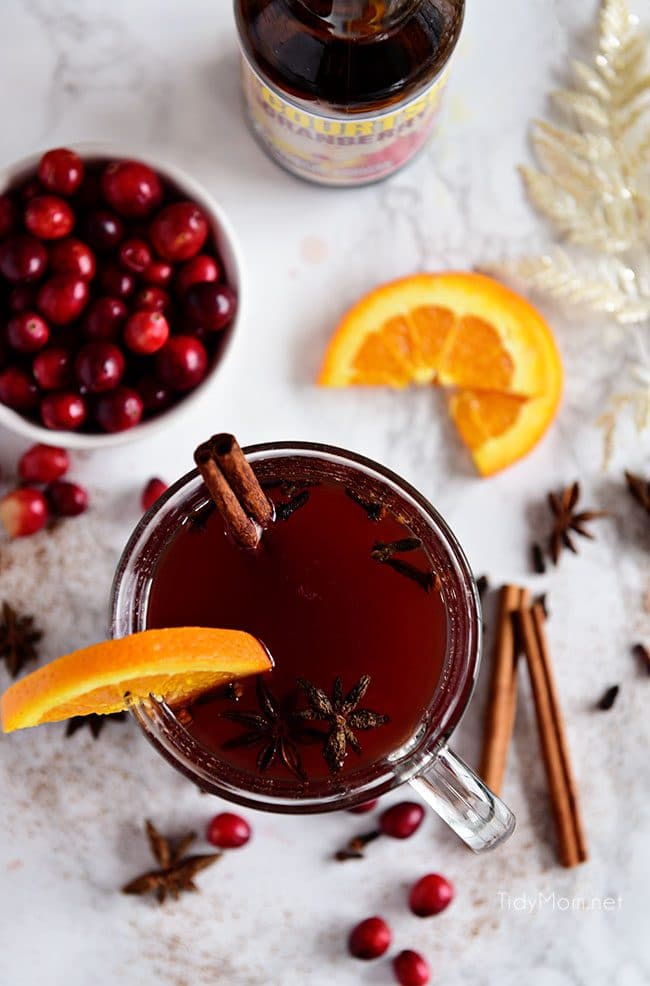 Heart Warmer  Mulled Cranberry Lemon Wine