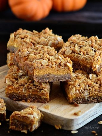 cut up pumpkin bars