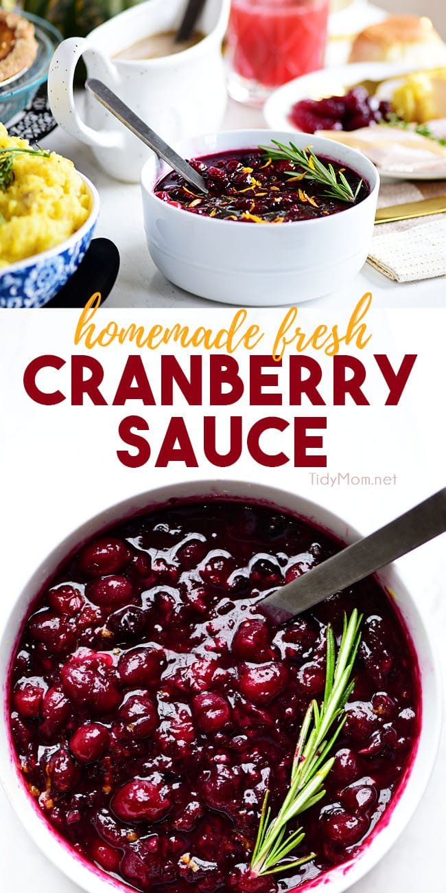 Fresh Cranberry Sauce collage image