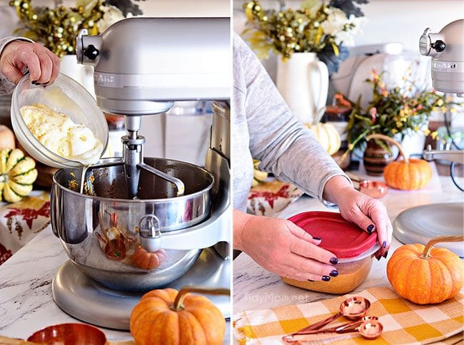 mixing Pumpkin Spice Hot Buttered Rum