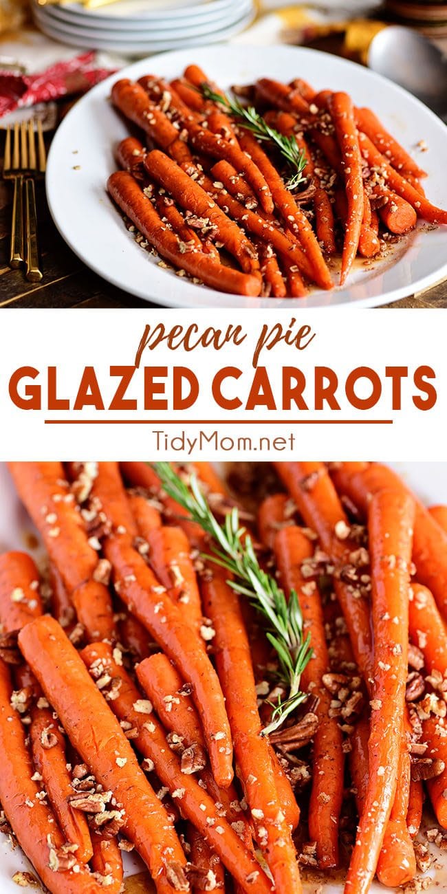 Pecan Pie Glazed Carrots photo collage