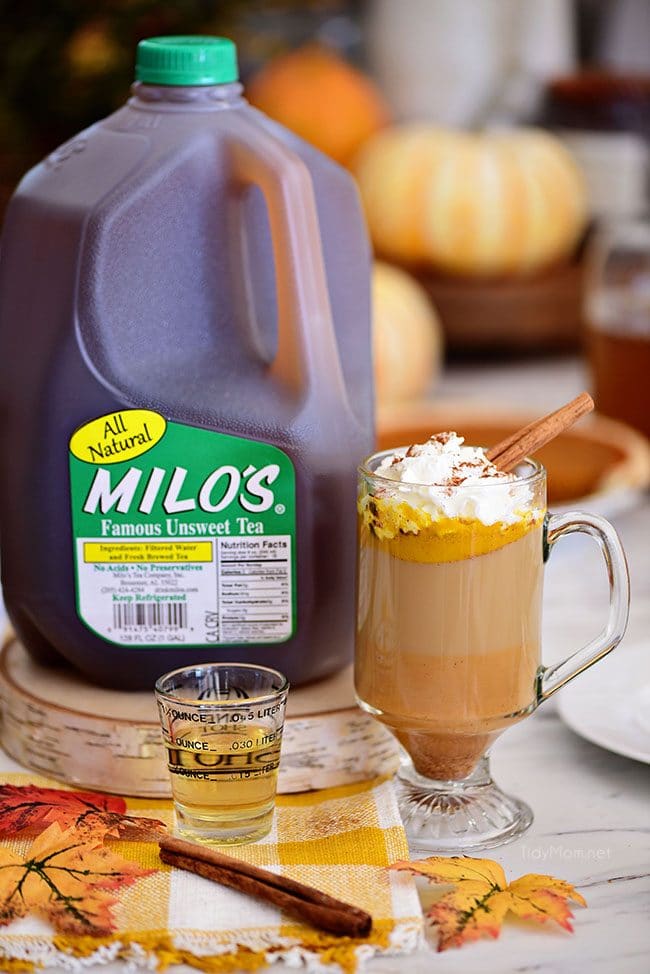 Pumpkin Spice Hot Buttered Rum with Milos tea