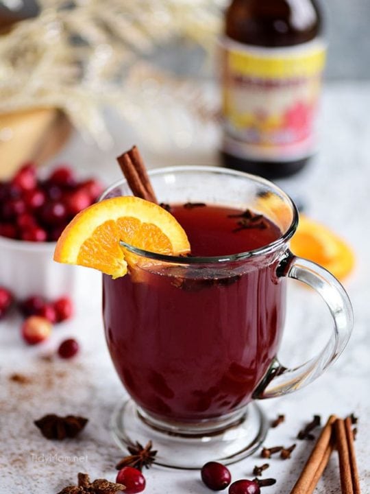 Heart Warmer  Mulled Cranberry Lemon Wine