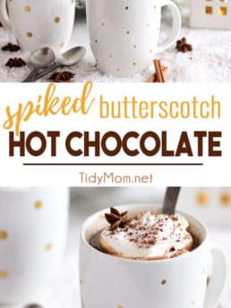 Butterscotch Schnapps Spiked Hot Chocolate photo collage