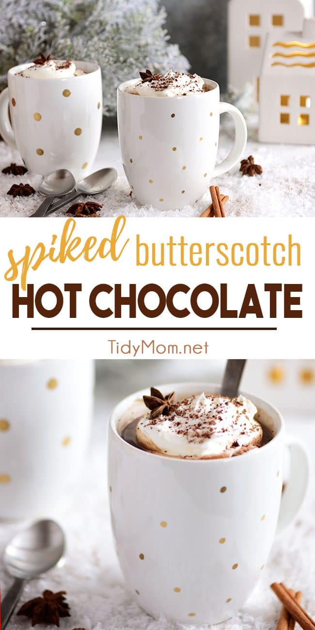 Butterscotch Schnapps Spiked Hot Chocolate photo collage