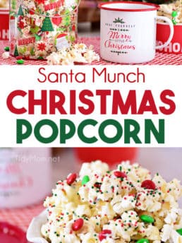 Santa Munch Christmas Popcorn photo collage