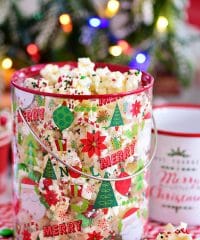 Santa Munch Christmas Popcorn in bucket