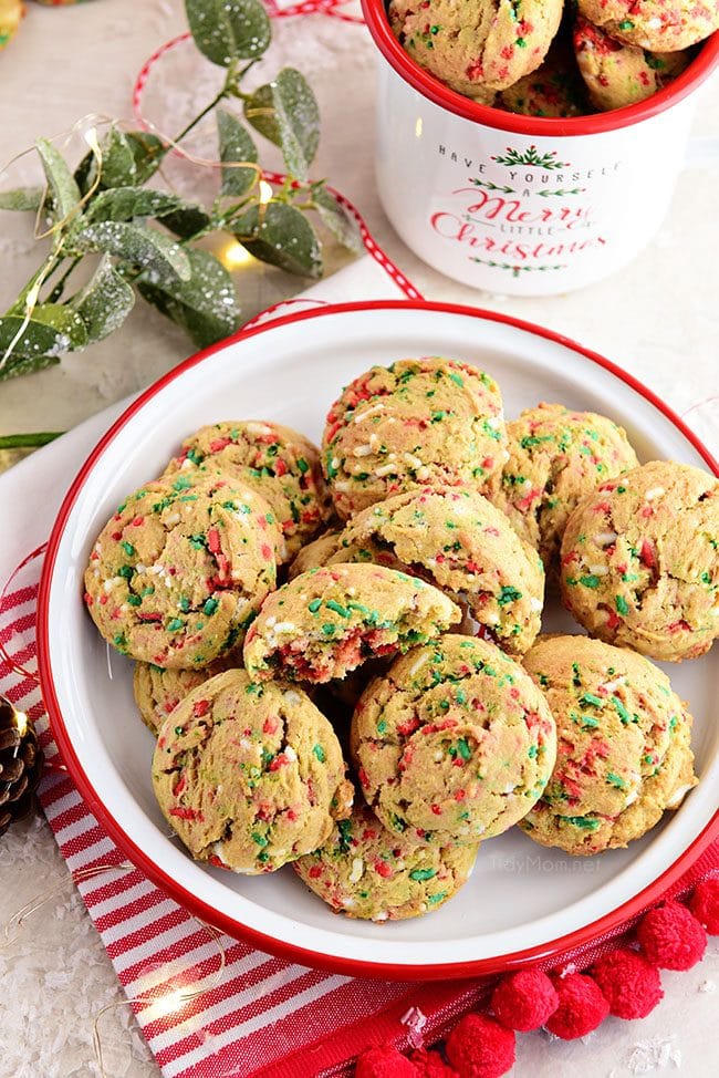 Soft-Baked Christmas Sprinkle Cookies | TidyMom®