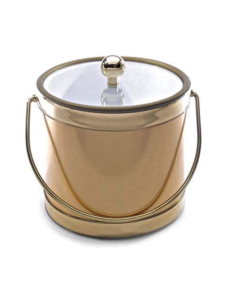 Mr. Ice Bucket 559-1 Brushed Gold Ice Bucket, 3-Quart