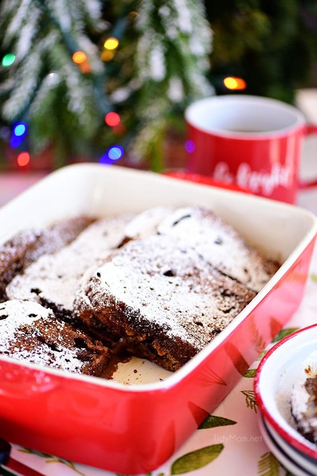 Gingerbread French Toast in red pan