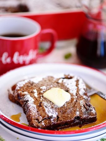 Gingerbread French Toast with syrup