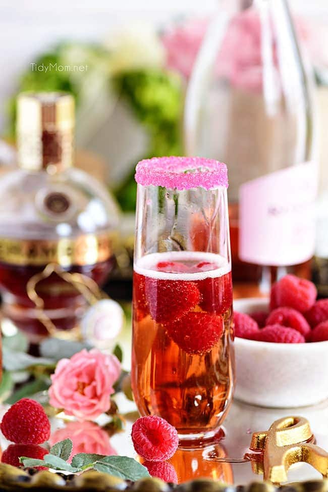 Raspberry Kir Royale Champagne Cocktail - TidyMom®