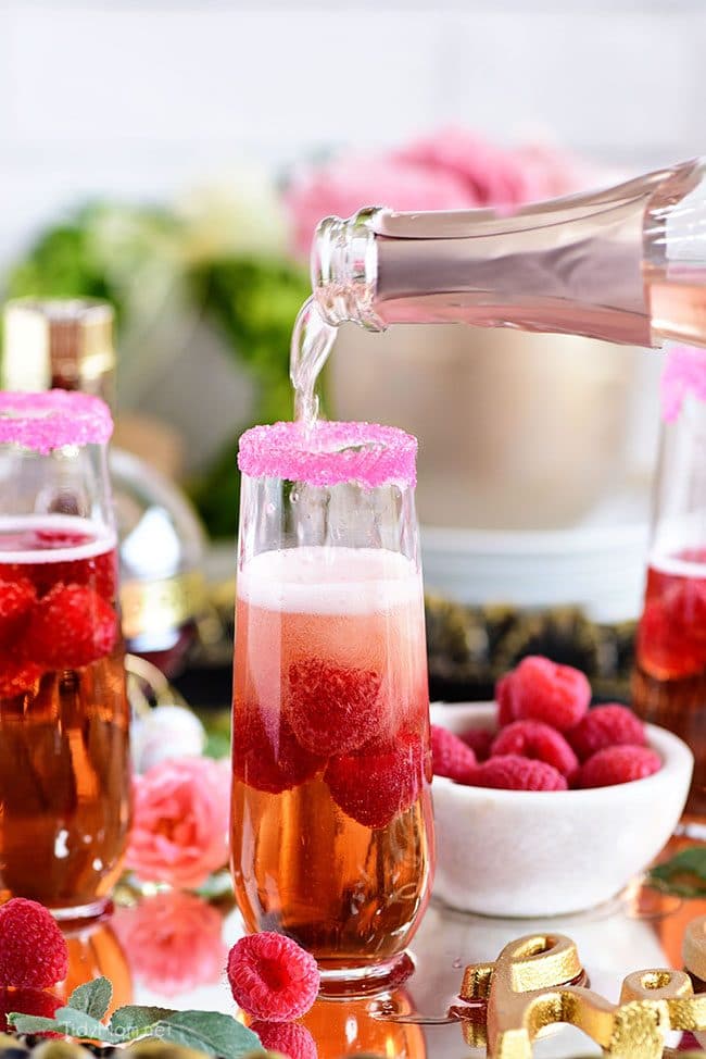 Raspberry Kir Royale Champagne Cocktail | TidyMom®