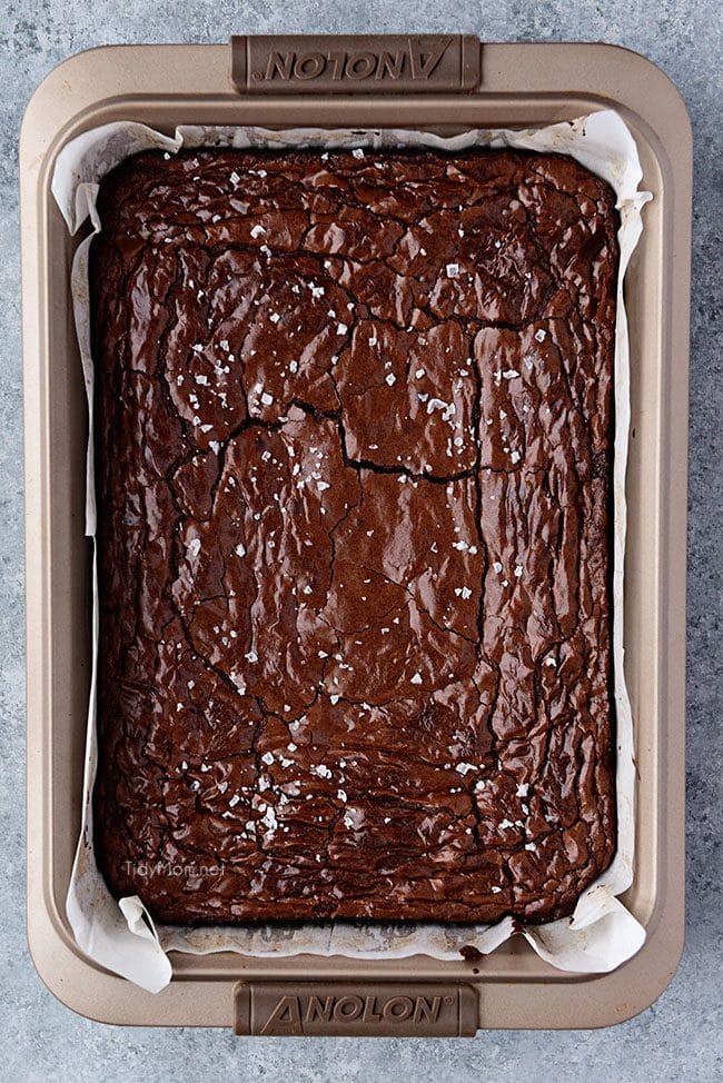a pan of the best brownies