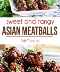 Sweet and Tangy Asian Meatballs photo collage