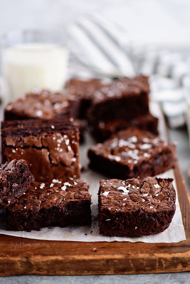 the best brownies on a cutting board