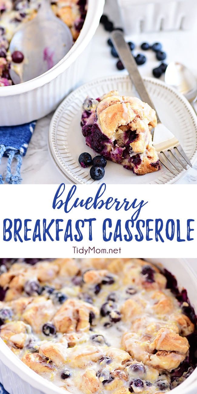 Blueberry Breakfast Casserole photo collage