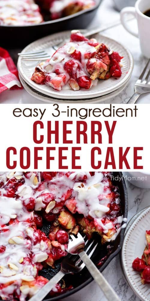 Easy 3Ingredient Cherry Coffee Cake Recipe TidyMom®