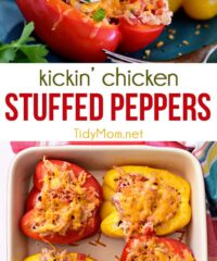 Chicken Stuffed Peppers photo collage