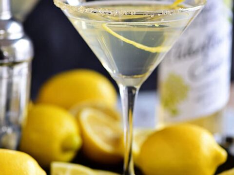 Easy Elderflower Lemon Drop Martini Recipe