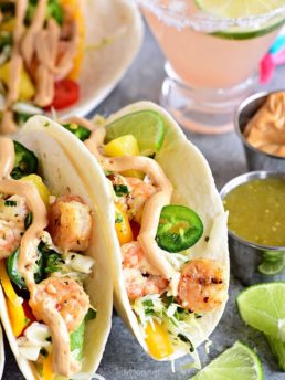 Baja Shrimp Tacos with Pineapple Lime Slaw