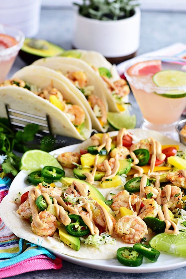 Baja Shrimp Tacos with Pineapple Lime Slaw | TidyMom®