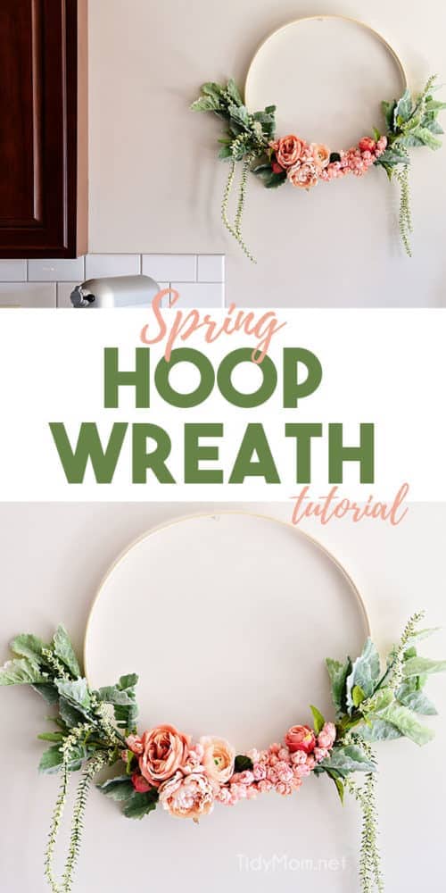 How to Make a Floral Hoop Wreath Tutorial - TidyMom®