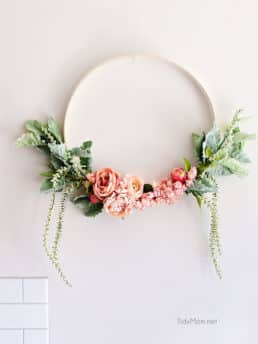 How to Make a Floral Hoop Wreath Tutorial