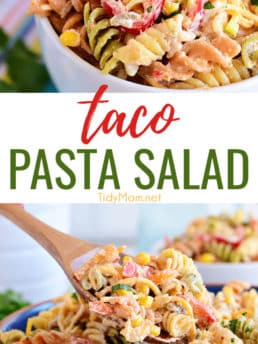 Easy Taco Pasta Salad photo collage