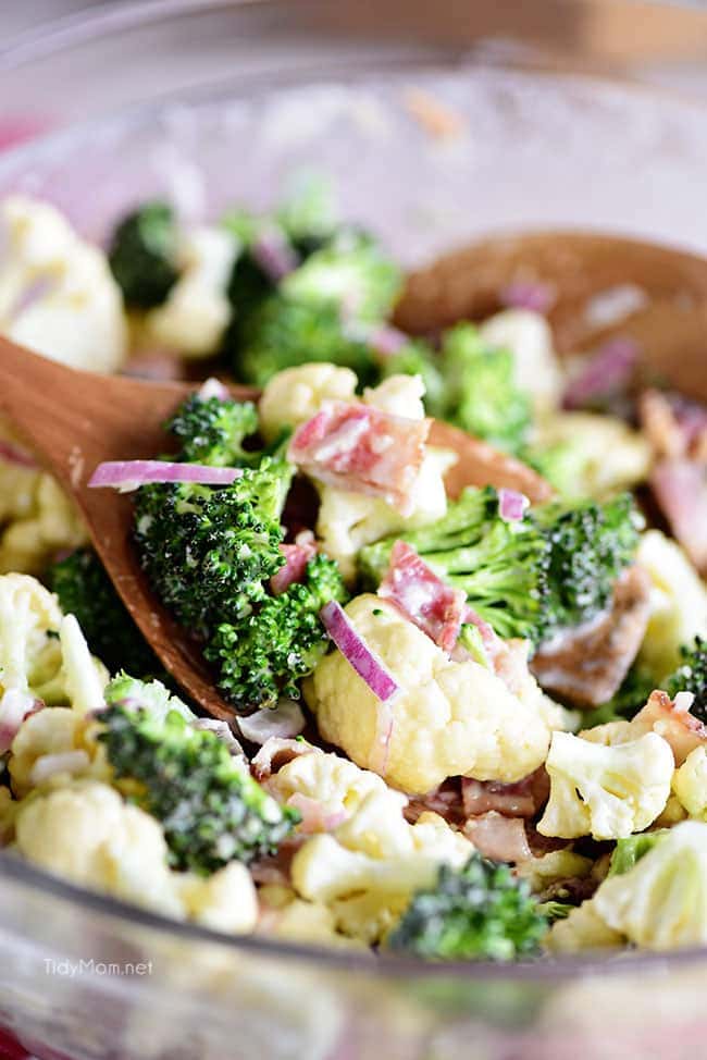 Favorite Broccoli Cauliflower Salad - TidyMom®