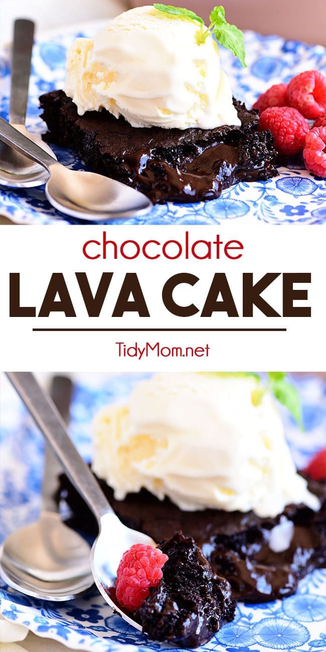 chocolate lava cake photo collage