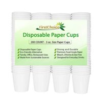 Disposable White Paper Cups - 3oz 