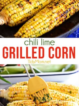 grilled chili lime corn collage