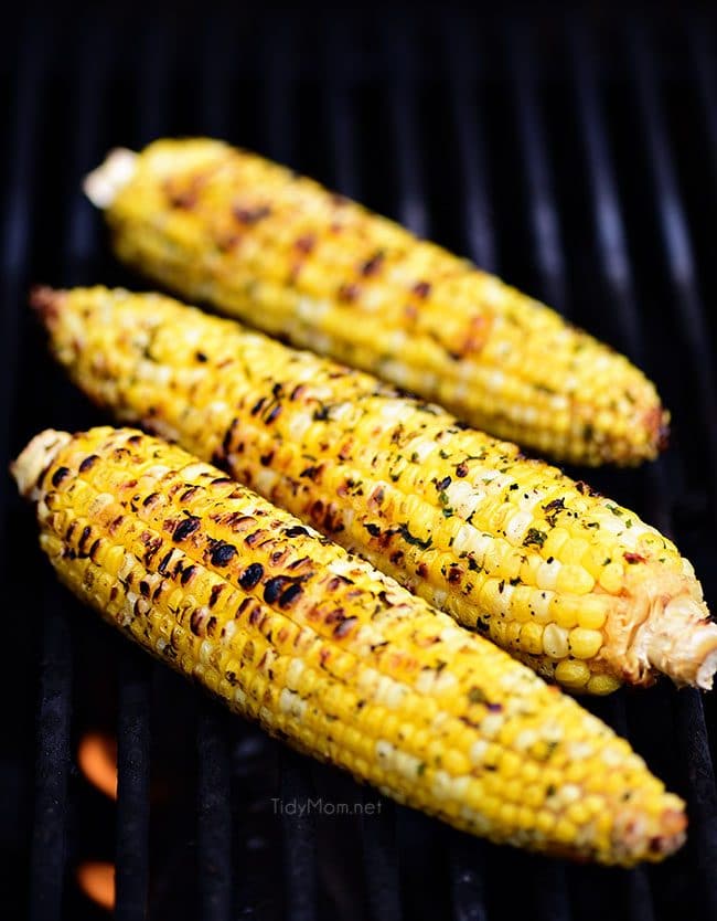 Chili Lime Corn On The Cob on the grill