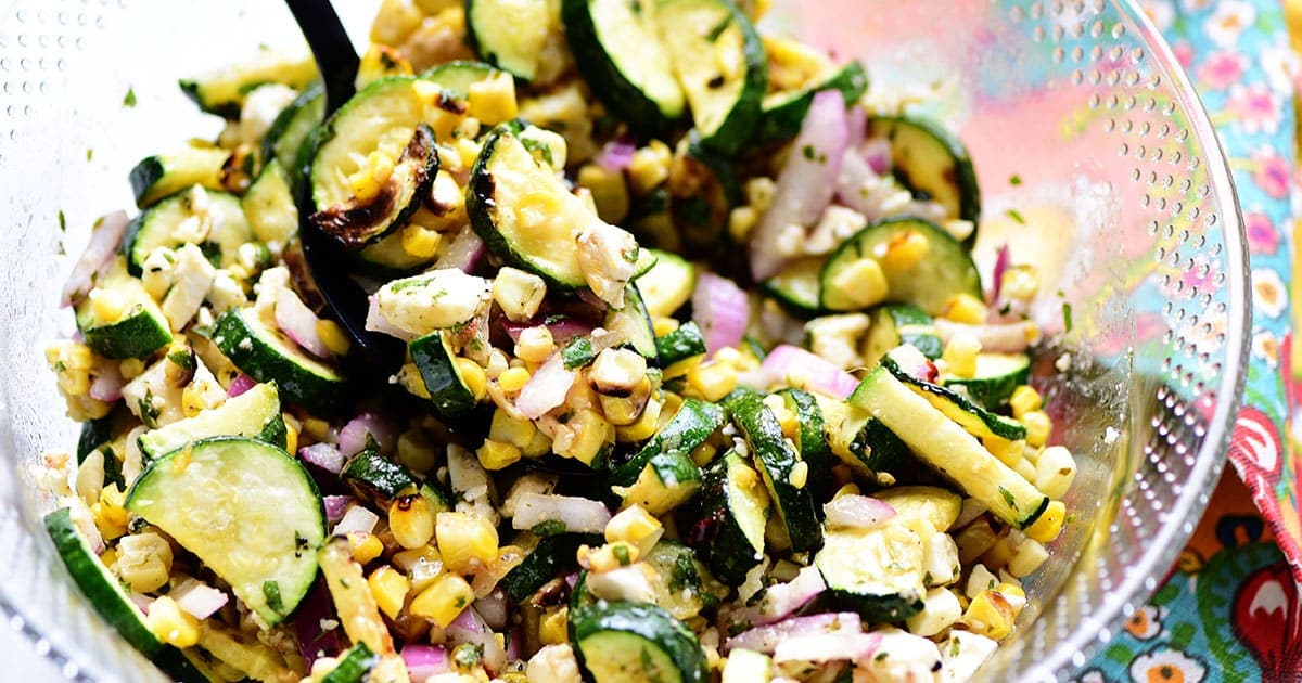 Grilled Corn and Zucchini Salad