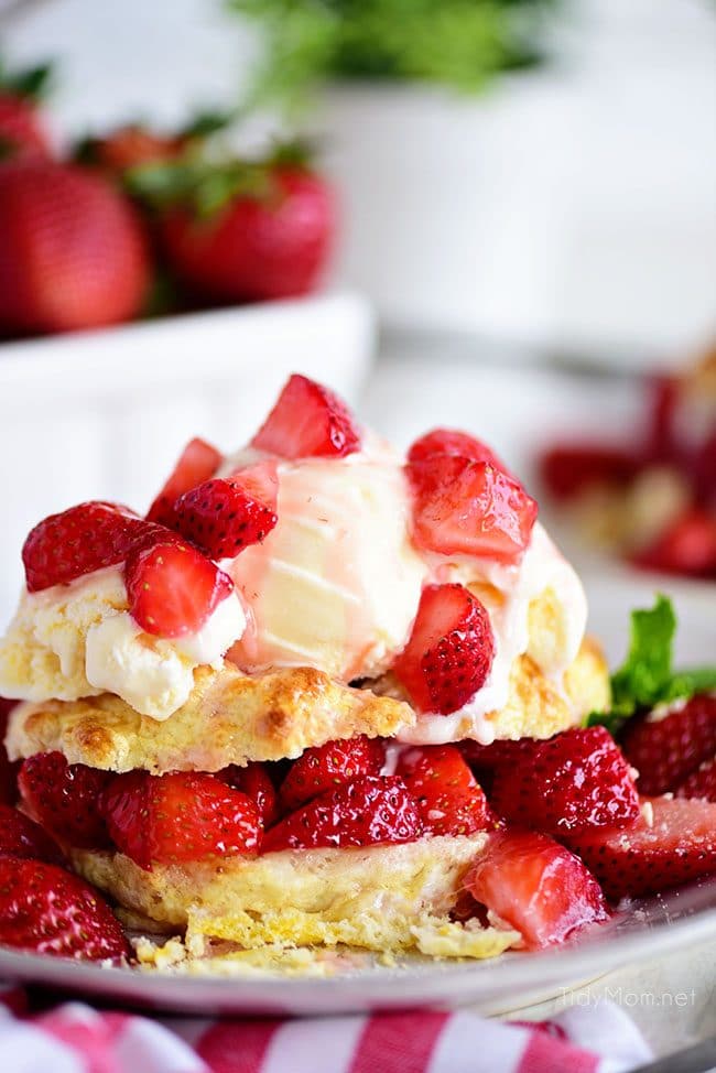 Strawberry Shortcake with ice cream